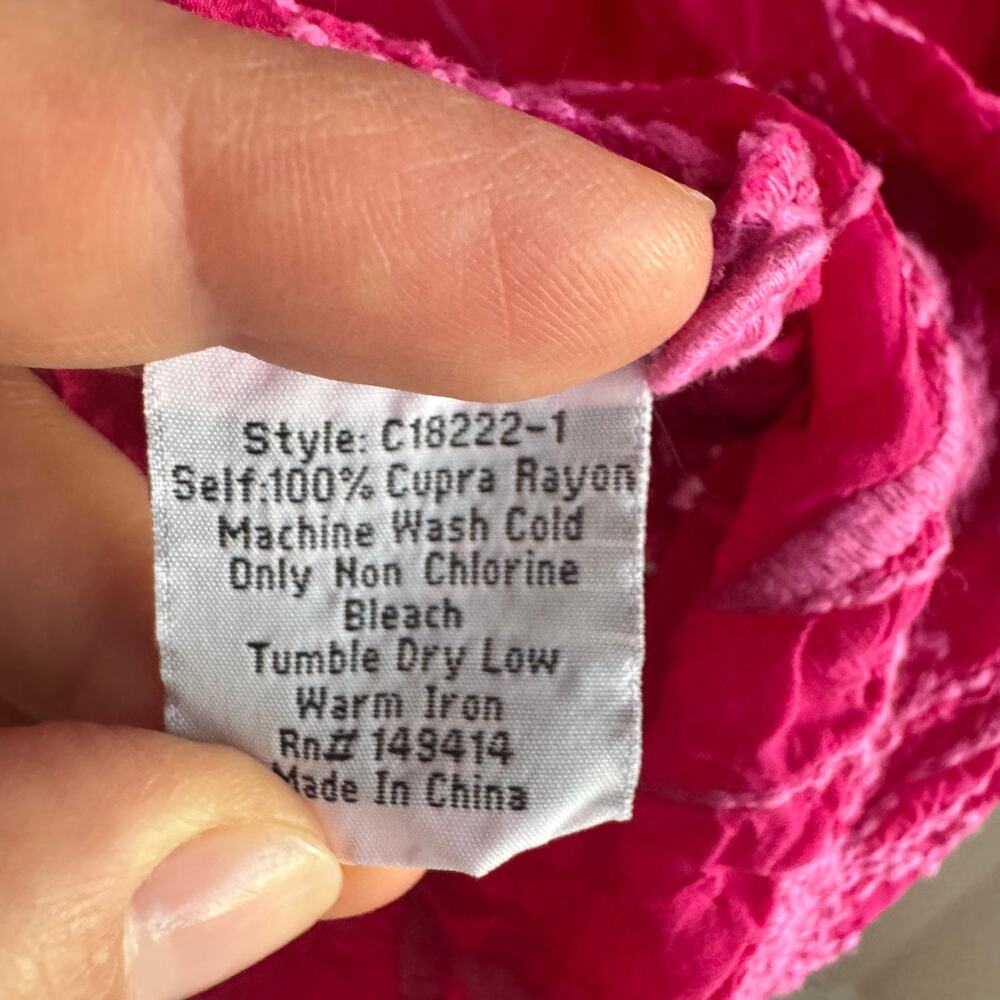 Johnny Was Daisy Arianda Embroidered Top Pink Sz XL - Picture 3 of 4